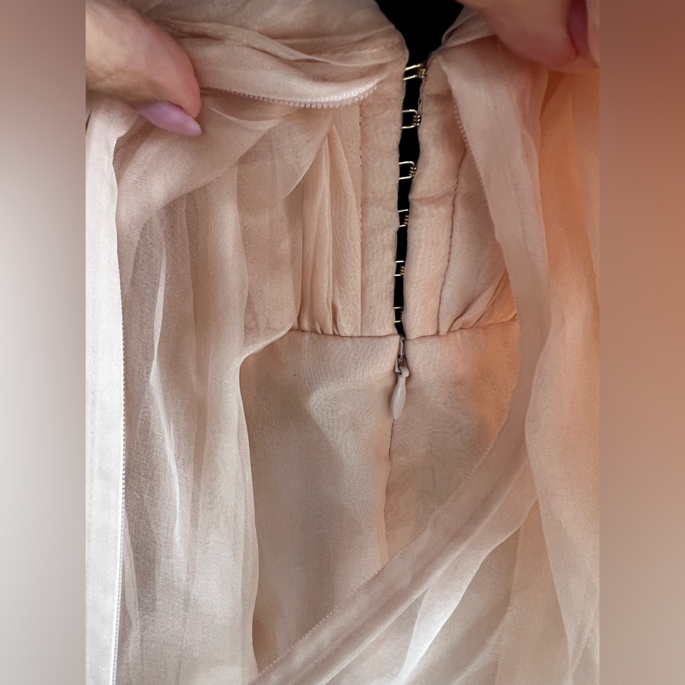 ZIMMERMANN Crush Pink Strapless gathered silk-organza Mini Dress AU 0 (US 4) - Picture 10 of 12